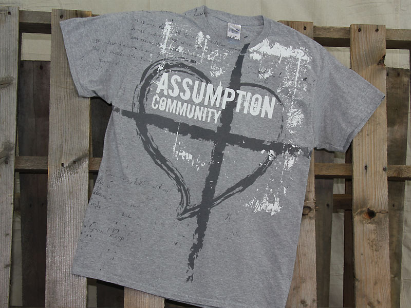 Assumption t-shirt design