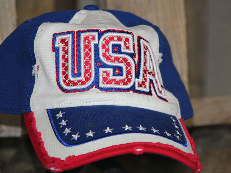 USA Cap with puff embroidery