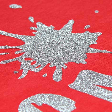 Silver Glitter Screen Print